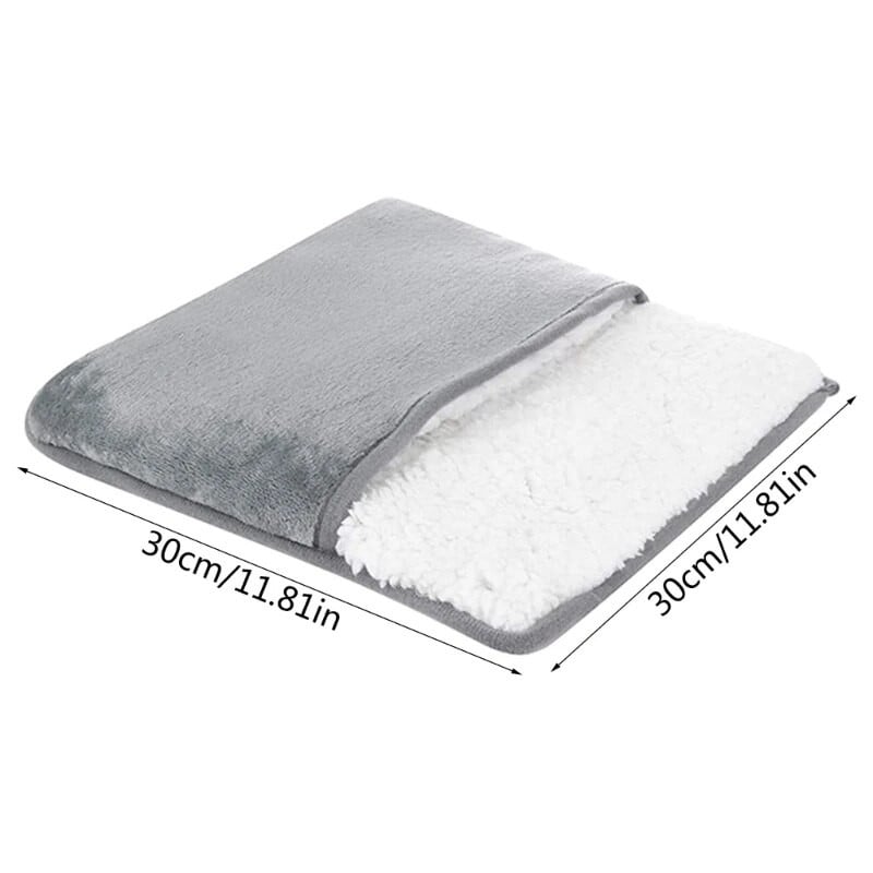 Újratölthető lábfűtőbetét 30*30cm USB elektromos lábmelegítő Hordozható téli melegítő kellékek otthoni irodai szabadtéri kempingezéshez