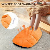 USB elektromos fűtőtest Újratölthető plüss lábmelegítő töltés meleg lábvédő lábfűtő párna otthoni hálószobához, gyors fűtés