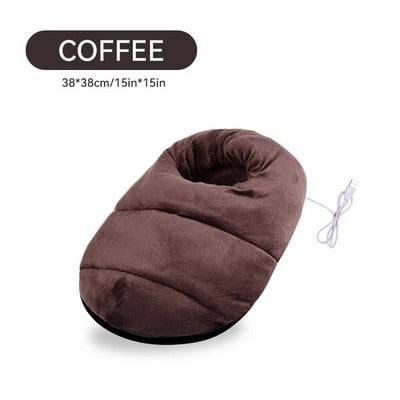 USB elektromos fűtőtest Újratölthető plüss lábmelegítő töltés meleg lábvédő lábfűtő párna otthoni hálószobához, gyors fűtés