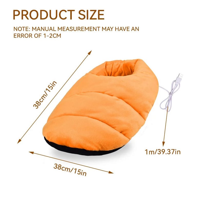 USB elektromos fűtőtest Újratölthető plüss lábmelegítő töltés meleg lábvédő lábfűtő párna otthoni hálószobához, gyors fűtés