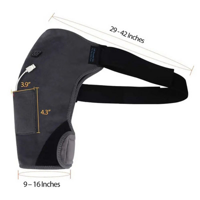 Umăr încălzit înfășurare brete USB portabil electric umăr încălzire Pad pentru manșetă rotatoare umăr înghețat ameliorarea durerii musculare