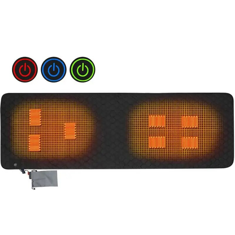 198*62mm USB grijaća prostirka za spavanje 7 grijaćih zona podesive temperature, električna grijana podloga za šatorsku prostirku za kampiranje na otvorenom