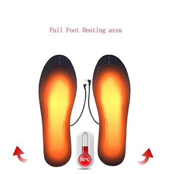 USB захранващи нагреваеми стелки за обувки Топли крака могат да се режат и перат Електрическо отопление Подгряваща EVA подложка за зимата