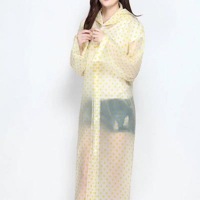 Női esőkabát kültéri divat átlátszó uniszex kapucnis Aldult vízálló vastagított újrafelhasználható aranyos rajzfilm EVA esőkabát huzat