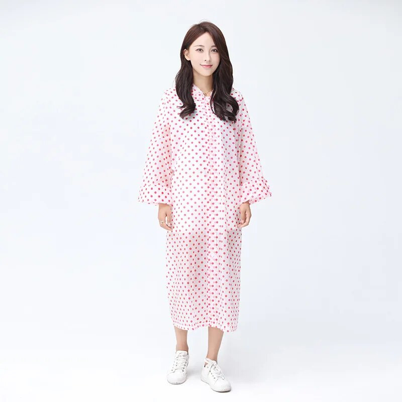 Női esőkabát kültéri divat átlátszó uniszex kapucnis Aldult vízálló vastagított újrafelhasználható aranyos rajzfilm EVA esőkabát huzat