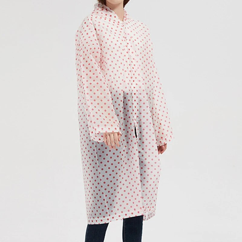 Női esőkabát kültéri divat átlátszó uniszex kapucnis Aldult vízálló vastagított újrafelhasználható aranyos rajzfilm EVA esőkabát huzat