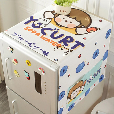 Šaldytuvo dulkėms atsparus dangtis Skalbimo mašinos dangtis su laikymo kišenėmis Krepšiai Universalūs apsaugos nuo saulės dangteliai Virtuvės Kalėdų dekoras