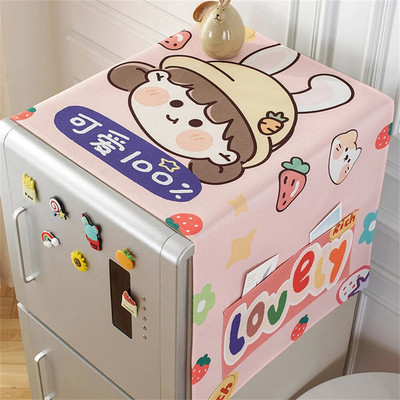 Šaldytuvo dulkėms atsparus dangtis Skalbimo mašinos dangtis su laikymo kišenėmis Krepšiai Universalūs apsaugos nuo saulės dangteliai Virtuvės Kalėdų dekoras