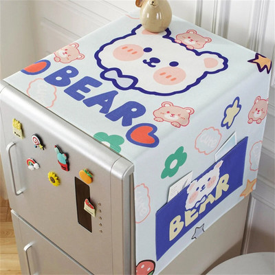 Šaldytuvo dulkėms atsparus dangtis Skalbimo mašinos dangtis su laikymo kišenėmis Krepšiai Universalūs apsaugos nuo saulės dangteliai Virtuvės Kalėdų dekoras