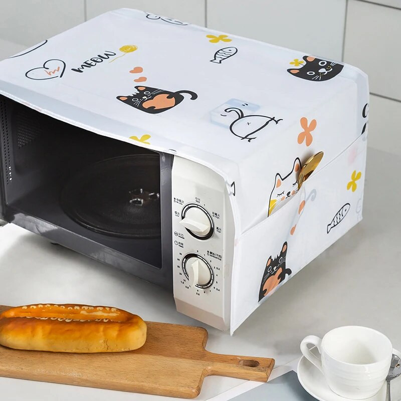 85 * 35 cm mikroviļņu krāsns putekļu pārsegs Putekļu necaurlaidīgs ziemeļvalstu stila uzglabāšanas maisiņš Putekļu PEVA mājsaimniecības apdrukāts vāks Moderns augšējā vāka audums