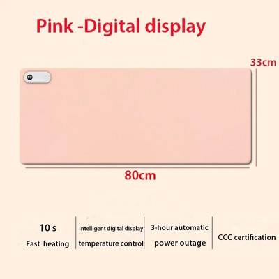 Tampă de încălzire electrică inteligentă și încălzită pentru birou. Afișaj digital de birou