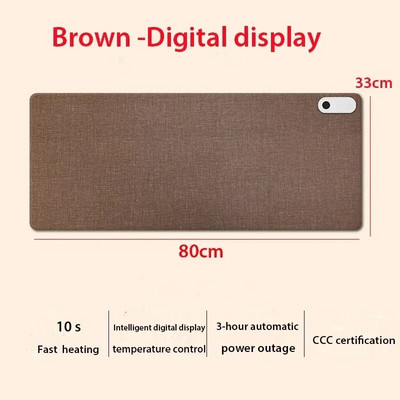 Tampă de încălzire electrică inteligentă și încălzită pentru birou. Afișaj digital de birou