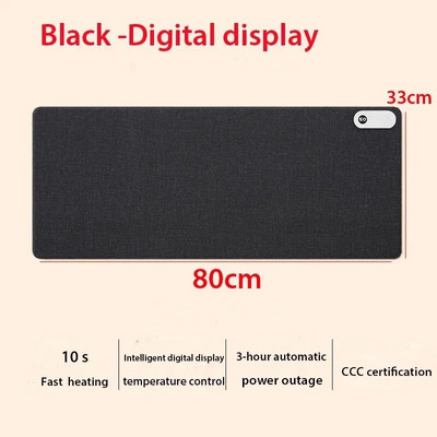 Tampă de încălzire electrică inteligentă și încălzită pentru birou. Afișaj digital de birou