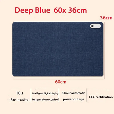 Tampă de încălzire electrică inteligentă și încălzită pentru birou. Afișaj digital de birou