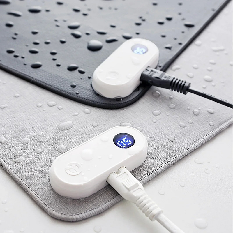 Tampă de încălzire electrică inteligentă și încălzită pentru birou. Afișaj digital de birou