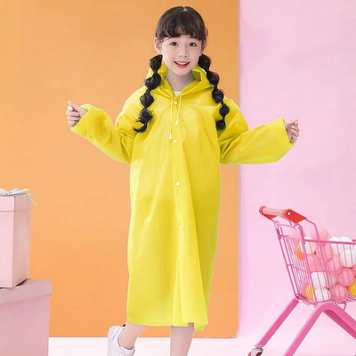 Vízálló esőkabát Felnőtt Gyerek Újrafelhasználható Eva Rain Poncho gyerekeknek Lányoknak Női Átlátszó Átlátszó Esőruházat Vízhatlan esőkabát
