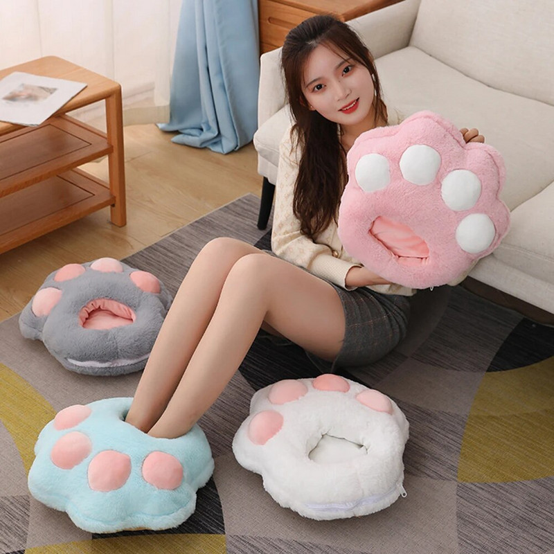 Talvine elektriline jalasoojendi matt USB laadimine kassikäpa kujuga jalgade pidev soojendus masina jala soojenduspadi koju/kontorisse