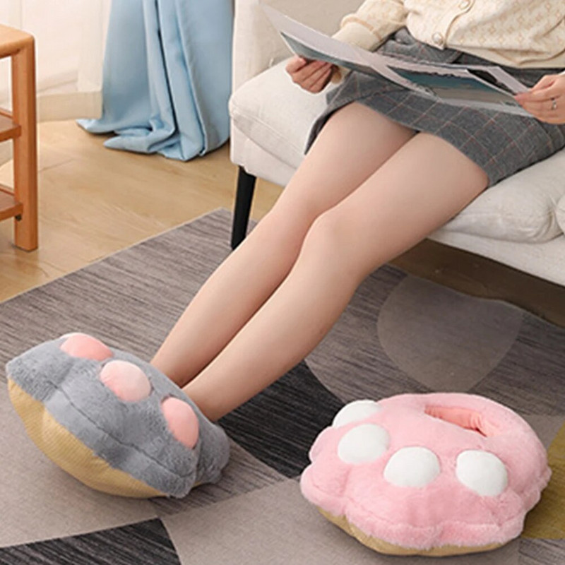 Talvine elektriline jalasoojendi matt USB laadimine kassikäpa kujuga jalgade pidev soojendus masina jala soojenduspadi koju/kontorisse