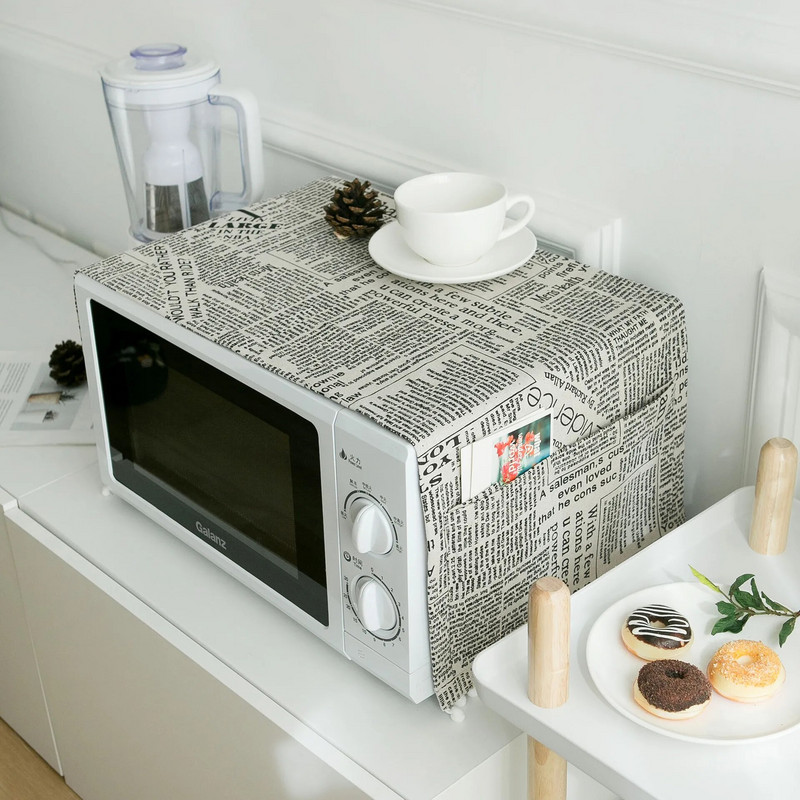 „Letter“ europietiško stiliaus mikrobangų krosnelės dangtis, medvilninis lininis audinio dangtis, alyvai atsparus dangtis, universalus orkaitės dangtis, atsparus dulkėms.