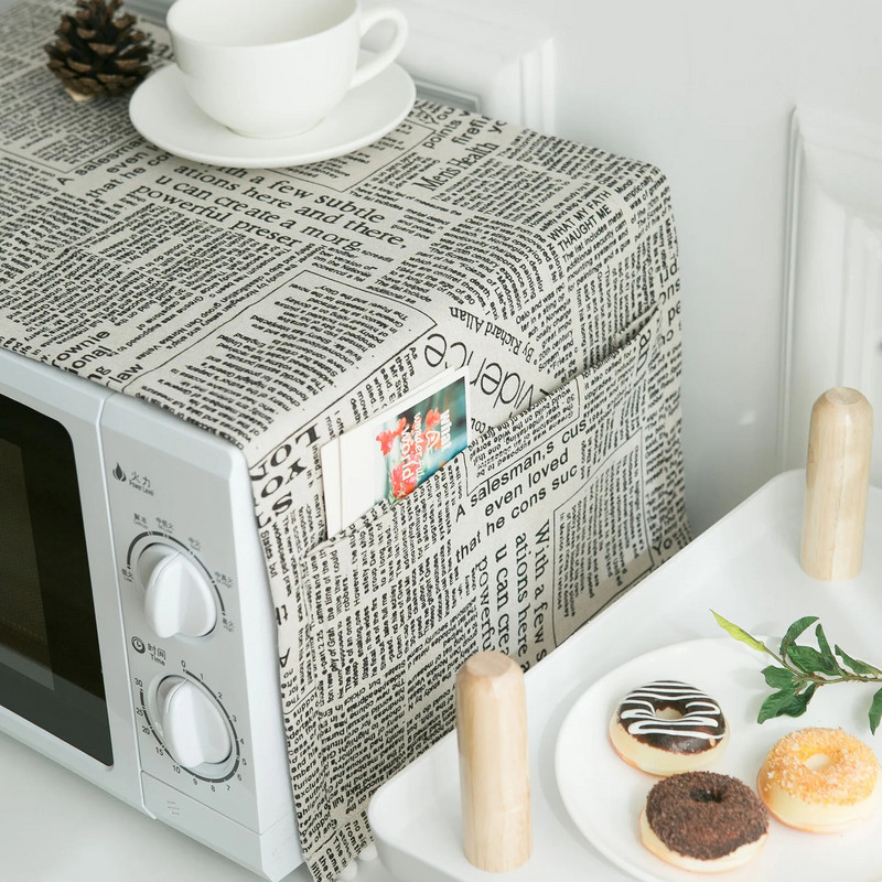 „Letter“ europietiško stiliaus mikrobangų krosnelės dangtis, medvilninis lininis audinio dangtis, alyvai atsparus dangtis, universalus orkaitės dangtis, atsparus dulkėms.