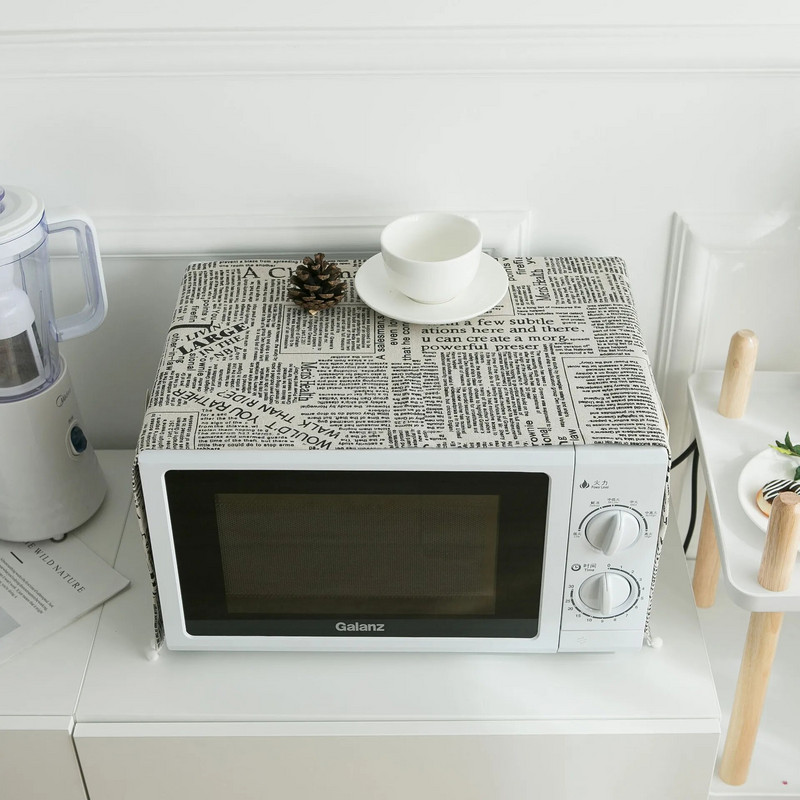 „Letter“ europietiško stiliaus mikrobangų krosnelės dangtis, medvilninis lininis audinio dangtis, alyvai atsparus dangtis, universalus orkaitės dangtis, atsparus dulkėms.