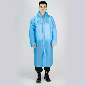 Ανδρικά γυναικεία αδιάβροχα αδιάβροχα μακρύ μπουφάν EVA με κουκούλα αδιάβροχο παλτό Poncho Rainwear