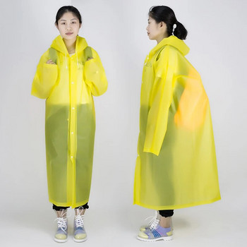 Ανδρικά γυναικεία αδιάβροχα αδιάβροχα μακρύ μπουφάν EVA με κουκούλα αδιάβροχο παλτό Poncho Rainwear