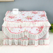 Buitinė mikrobangų krosnelės dangtelis nuo dulkių Aliejui atspari natūrali medžiaga, kvėpuojanti apsauga su laikymo maišeliu Virtuvės reikmenų priedai