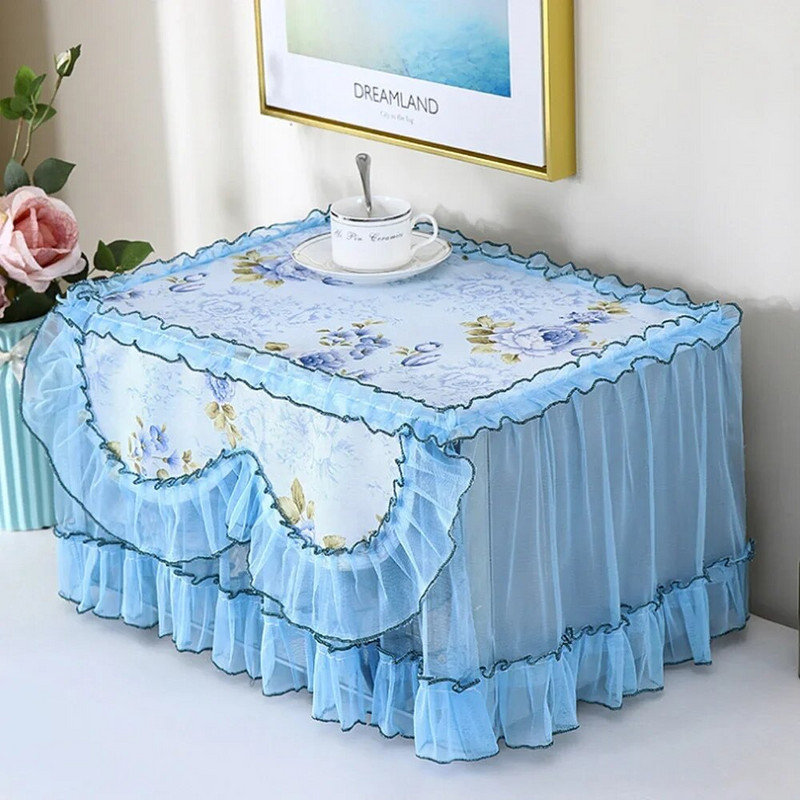 Buitinė mikrobangų krosnelės dangtelis nuo dulkių Aliejui atspari natūrali medžiaga, kvėpuojanti apsauga su laikymo maišeliu Virtuvės reikmenų priedai