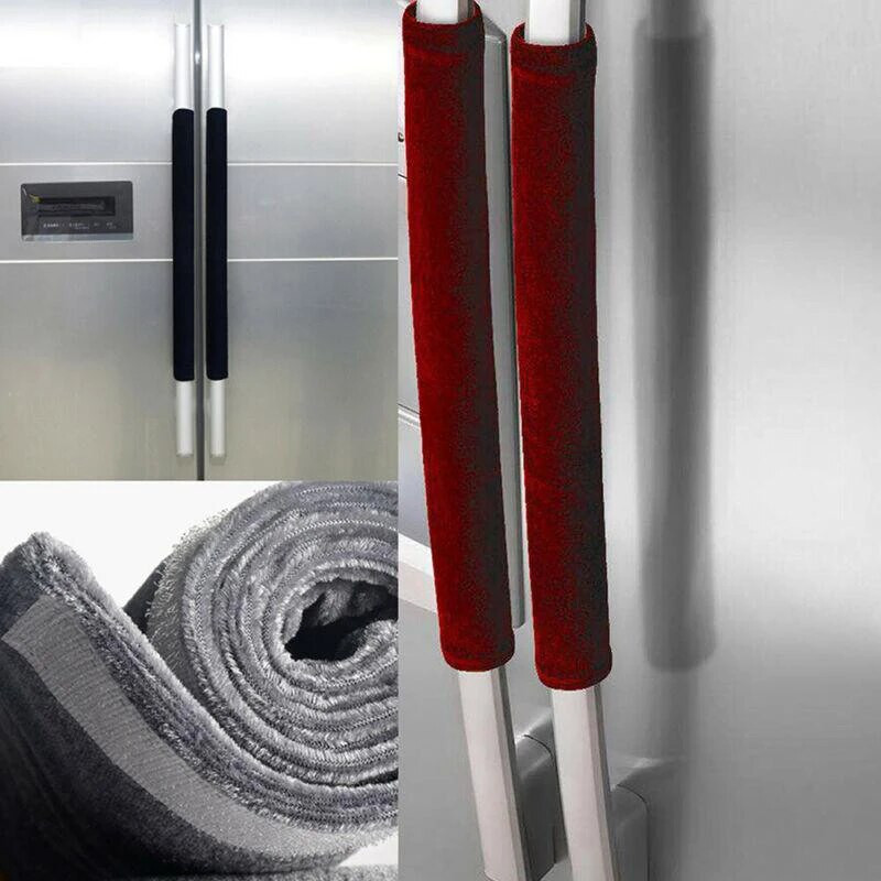 2 vnt. šaldytuvo durelių rankenos dangtis virtuvės prietaisas dekoro rankenos neslystančios pirštinės šaldytuvas orkaitė saugoti nuo pirštų atspaudų