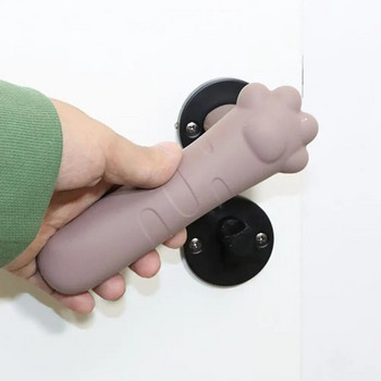 L-образна силиконова дръжка на вратата Защитен капак Защита срещу сблъсък на бебето Безшумна вендуза Капак на дръжката на вратата