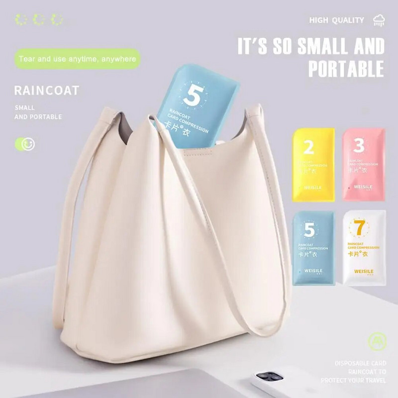 1 tk ühekordselt kasutatav vihmamantel, naiste meeste vihmariided, veekindel kokkusurutud kaasaskantav vihmakate matkamiseks