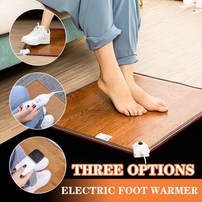 Регулируема кожена нагревателна подложка за крака, електрическа нагревателна подложка, крака, крака, килим, термостат, инструменти за затопляне на домашен офис
