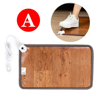 Reguliuojamas odinis šildomas pėdų kilimėlis elektrinis šildymo pagalvėlės pėdų šildomas kilimas termostatas namų biuro šildymo įrankiai