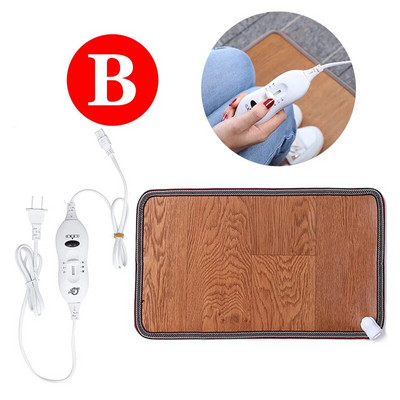 Reguliuojamas odinis šildomas pėdų kilimėlis elektrinis šildymo pagalvėlės pėdų šildomas kilimas termostatas namų biuro šildymo įrankiai