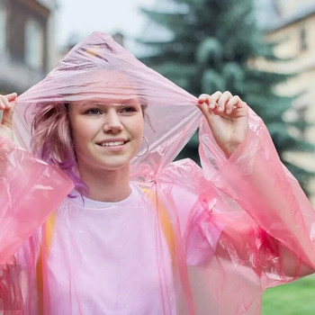 Φορητό αδιάβροχο 1/3 ΤΕΜ. Πολύχρωμο πόντσο βροχής με μπρελόκ Αδιάβροχο υπαίθριο κάμπινγκ πεζοπορίας για ενήλικες με κουκούλα