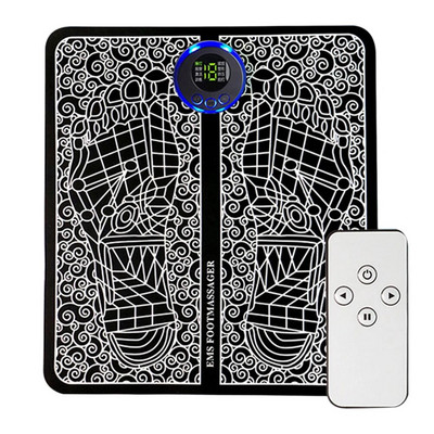 EMS pėdų cirkuliacijos masažuoklis 8 režimų pėdų stiprintuvas USB įkraunamas kojų raumenų stimuliatorius nuotolinio valdymo pultelis, skirtas naudoti namuose ir biure