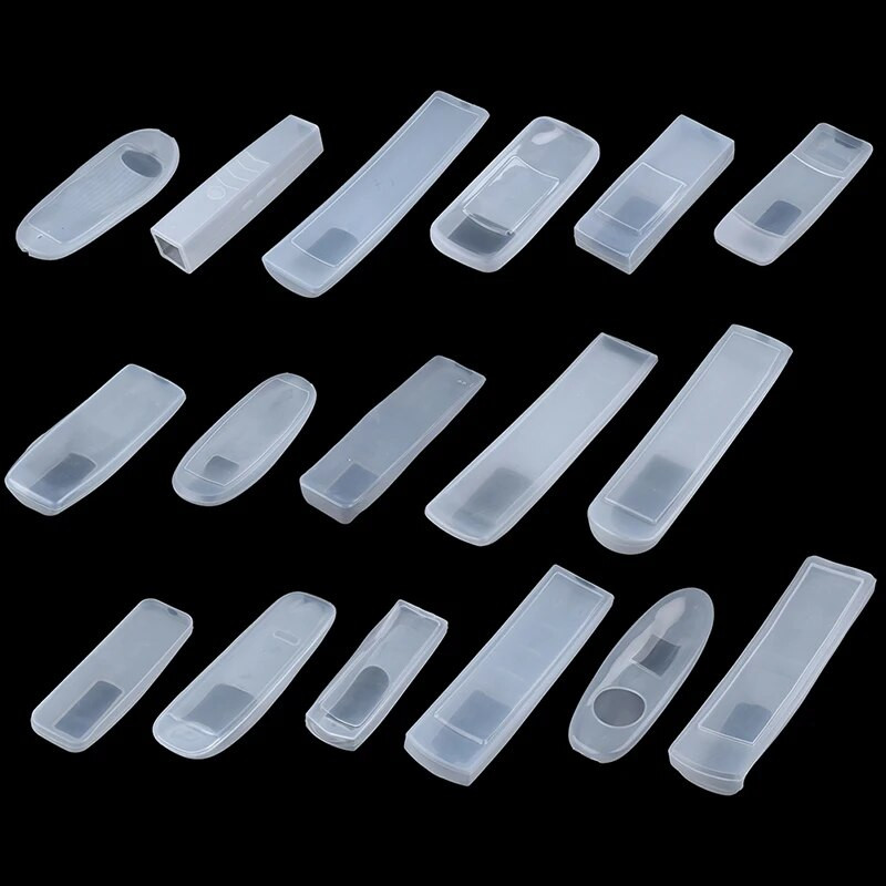 1 pc pārnēsājams silikona gaisa kondicionēšanas vadības futrālis televizora tālvadības pults vāciņš caurspīdīgs putekļu aizsardzības aizsargs glabāšanas somas