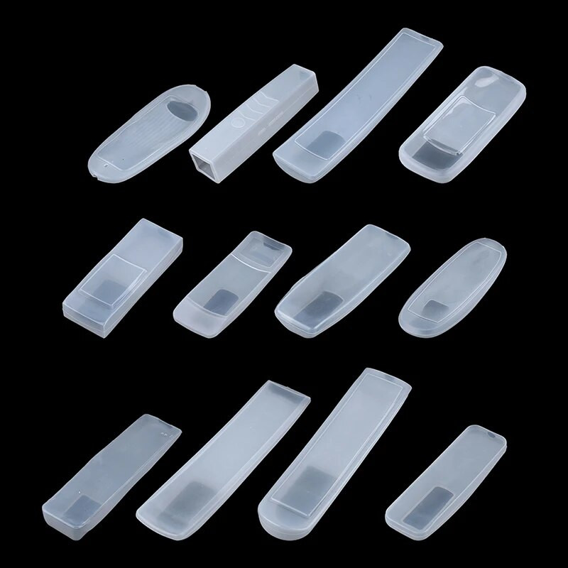 1 pc pārnēsājams silikona gaisa kondicionēšanas vadības futrālis televizora tālvadības pults vāciņš caurspīdīgs putekļu aizsardzības aizsargs glabāšanas somas