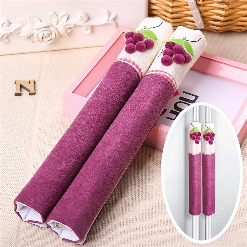 1 poros durų rankenos dangtis Pastoracinės gėlės Medvilninis durų rankenos dangtis Dviejų durų šaldytuvas Antistatiniai dangteliai Šaldytuvo pirštinės