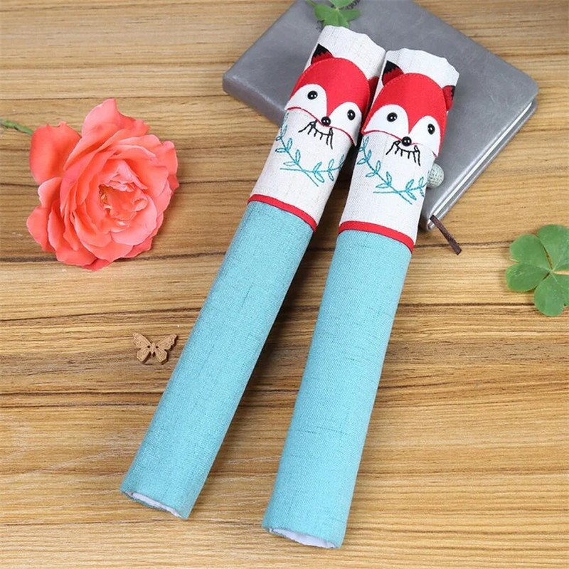 1 poros durų rankenos dangtis Pastoracinės gėlės Medvilninis durų rankenos dangtis Dviejų durų šaldytuvas Antistatiniai dangteliai Šaldytuvo pirštinės