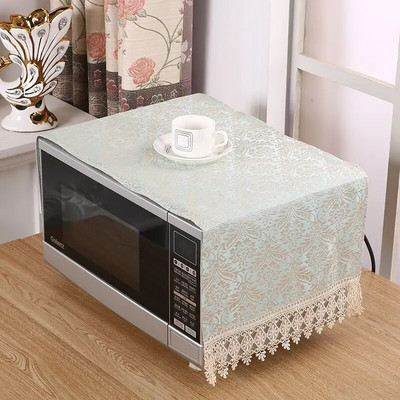 Žakardiniai mikrobangų krosnelės dangčiai Dekoratyviniai dulkėms atsparūs dangčiai Virtuvės aliejui atsparūs daugiafunkciniai šaldytuvo spintelės apsauginiai įdėklai