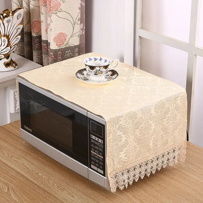 Žakardiniai mikrobangų krosnelės dangčiai Dekoratyviniai dulkėms atsparūs dangčiai Virtuvės aliejui atsparūs daugiafunkciniai šaldytuvo spintelės apsauginiai įdėklai