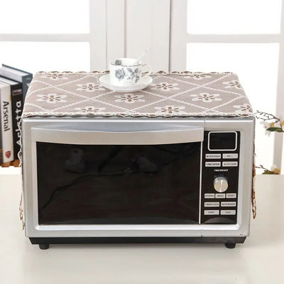 Žakardiniai mikrobangų krosnelės dangčiai Dekoratyviniai dulkėms atsparūs dangčiai Virtuvės aliejui atsparūs daugiafunkciniai šaldytuvo spintelės apsauginiai įdėklai