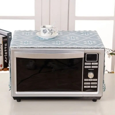 Žakardiniai mikrobangų krosnelės dangčiai Dekoratyviniai dulkėms atsparūs dangčiai Virtuvės aliejui atsparūs daugiafunkciniai šaldytuvo spintelės apsauginiai įdėklai