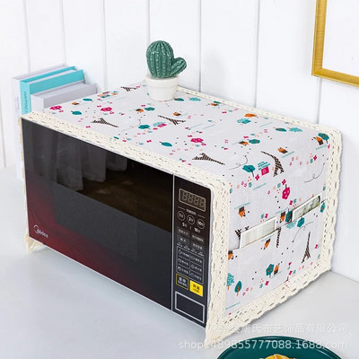 Mikrobangų krosnelės dangtis Paprastas lininis audinys, alyvai atsparus dangtis Elektrinės orkaitės dulkėms atsparus dangtelis, atsparus vandeniui, alyvai atsparus buitinis orkaitės dangtis