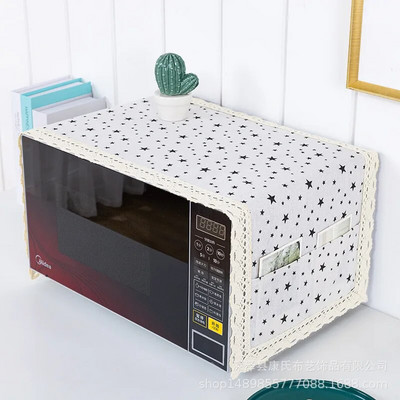 Mikrobangų krosnelės dangtis Paprastas lininis audinys, alyvai atsparus dangtis Elektrinės orkaitės dulkėms atsparus dangtelis, atsparus vandeniui, alyvai atsparus buitinis orkaitės dangtis