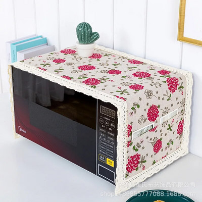 Mikrobangų krosnelės dangtis Paprastas lininis audinys, alyvai atsparus dangtis Elektrinės orkaitės dulkėms atsparus dangtelis, atsparus vandeniui, alyvai atsparus buitinis orkaitės dangtis