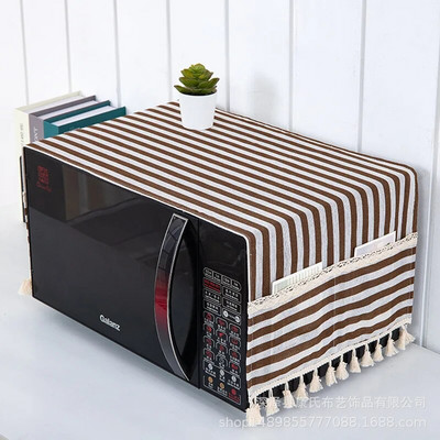 Mikrobangų krosnelės dangtis Paprastas lininis audinys, alyvai atsparus dangtis Elektrinės orkaitės dulkėms atsparus dangtelis, atsparus vandeniui, alyvai atsparus buitinis orkaitės dangtis