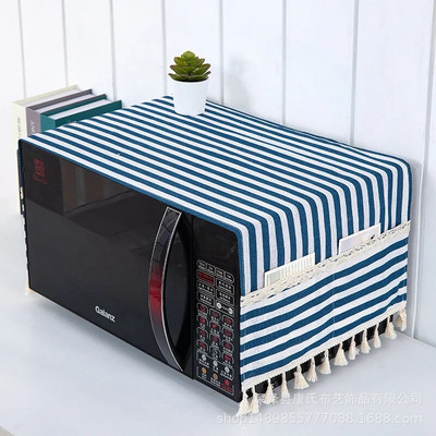 Mikrobangų krosnelės dangtis Paprastas lininis audinys, alyvai atsparus dangtis Elektrinės orkaitės dulkėms atsparus dangtelis, atsparus vandeniui, alyvai atsparus buitinis orkaitės dangtis